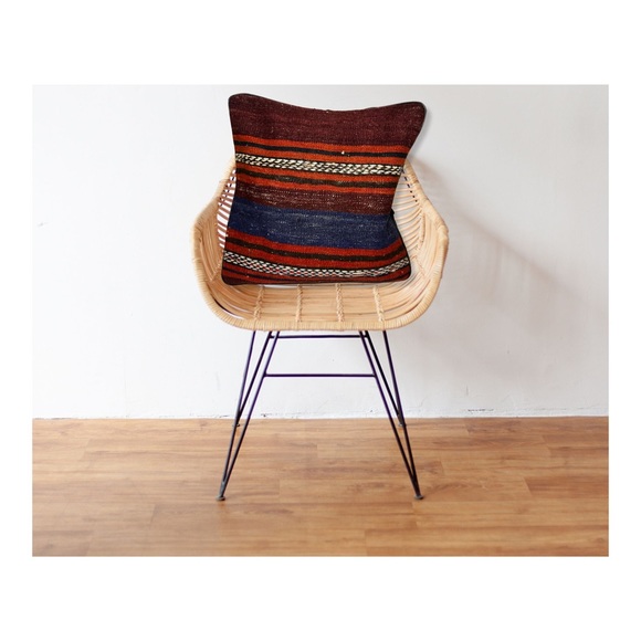 Other - Handwoven Wool Kilim Face Throw Pillow Cover